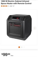Electric Space Heater (Open box, Powers on)