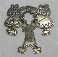 .925 Sterling Silver Whimsical Children Pin
