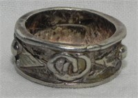 Handcrafted Sterling Storyteller Band Ring, Sz 6