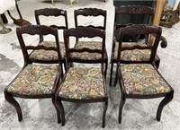 6 Duncan Phyfe Mahogany Dining Chairs