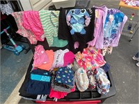 Girls clothing lot, mostly size 6 and slippers