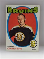 1971-72 Topps Hockey Gerry Cheevers Card 54