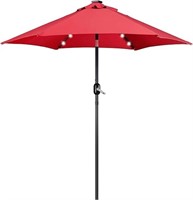 Yaheetech 7.5ft Solar Powered Patio Umbrella - Uv