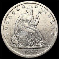 1867-S Seated Liberty Half Dollar CLOSELY