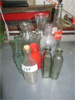 10 ASSORTED COLLECTIBLE GLASS BOTTLES