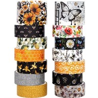 4Rolls Vintage Bee Floral Butterfly Botanical Tape