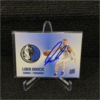 Luka Doncic Rate Rookie Auto Card