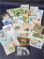 (20) ANTIQUE POST CARDS HOLIDAYS & MORE