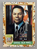 1991 COLIN POWELL SIGNED DESERT STORM CARD