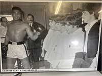Vintage Mohammad Ali meets The Beatles poster