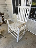 White Wood Planation Rocking Chair