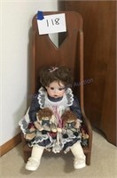 Doll in chair 28 inches tall