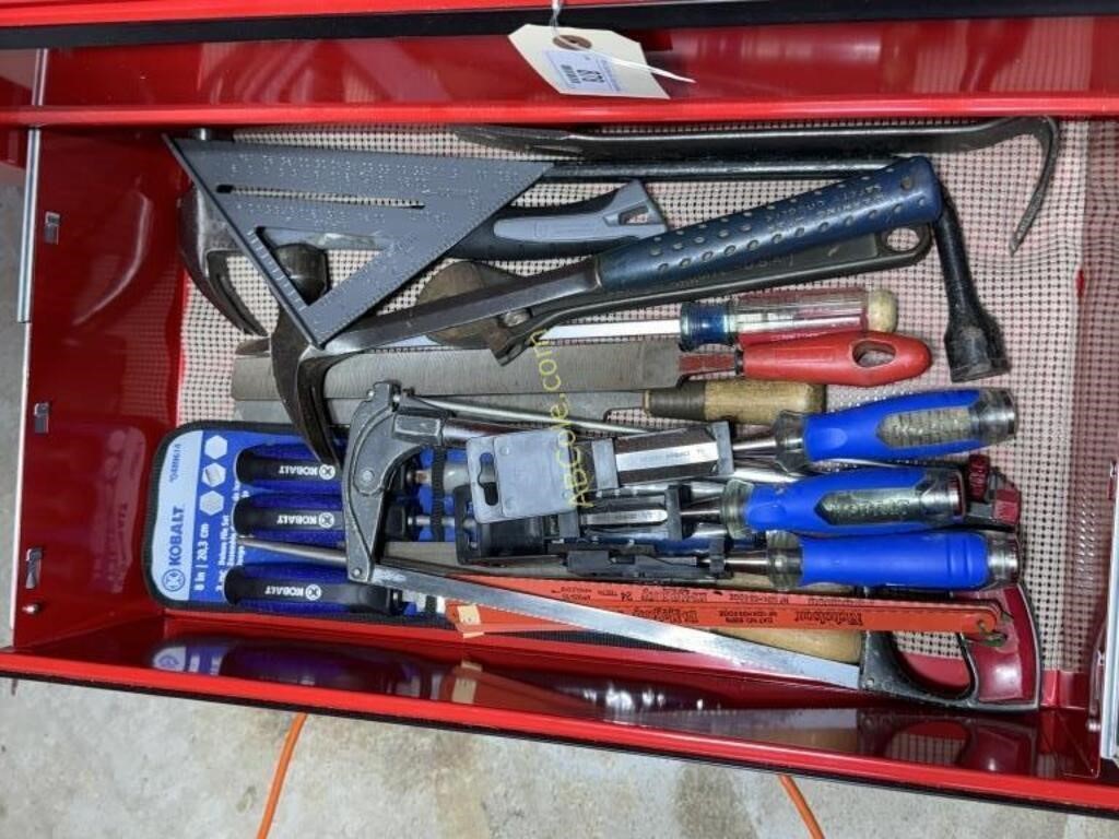 Bottom 2 drawers of red Craftsman rolling