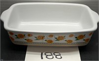 Ceramic sunflower baking dish