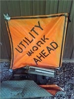 "Utility Work Ahead" sign
