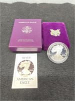 1986 Proof Silver Eagle w/Case & COA