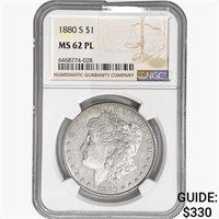 1880-S Morgan Silver Dollar NGC MS62 PL