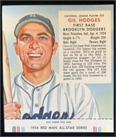 1954 #22N Gil Hodges Red Man Tobacco Card