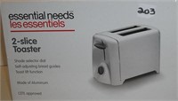New Essential Needs 2 Slice Toaster - White