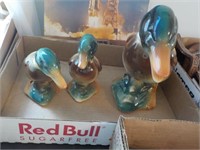 3 Ceramic ducks