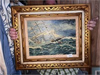 GREAT SIGNED OIL PAINTING KAPLAND