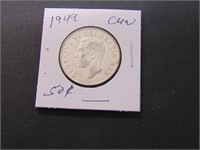 1949 Canadian 50 Cent Coin
