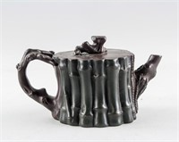 Chinese Zisha Bamboo Teapot w/ Artist Marks
