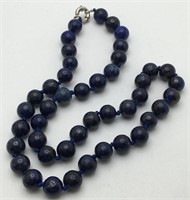 Blue Lapis Beaded Necklace