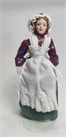 Early American Woman Porcelain AVON Doll w/Stand