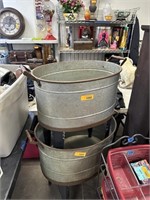 GALVANIZED ICE CHEST / PLANTER