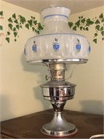 ALADDIN OIL LAMP WITH GLASS SHADE