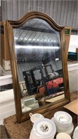 WOOD FRAMED WALL MIRROR