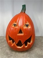 Pumpkin blow mold, 24 inches tall. Filled with