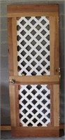 Wood & lattice door