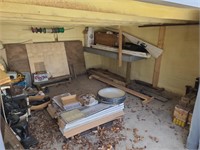 Contents of Shed: Tile, Electrical, Roofing, more