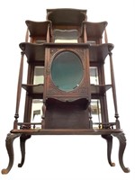 Classical Revival Curio Cabinet w Bevel Mirror