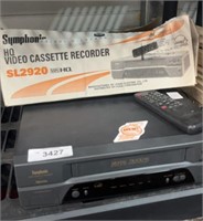 Symphonic HQ Video Cassette Recorder SL2920 With