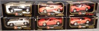 (6) Burago Die-Cast Sports Cars - Ferrari & More