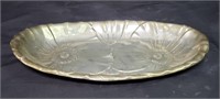 Sterling silver floral platter