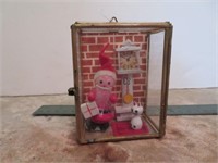 Santa Figure in Glass Box