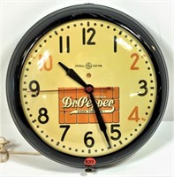 Dr. Pepper GE Wall Clock with Bubble Glass