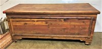 Wooden Cedar Chest on Casters