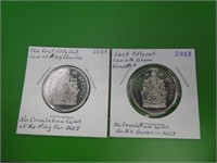 (2) 2023 Fifty Cent Coins 1 Queen Elizabeth And
