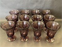 Set of 12 Fostoria Jamestown Purple Goblets