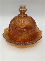 Imperial Glass Marigold Covered Butter Dish