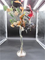 Liliy Shaped Vase w/ Faux Floral Arrangment