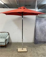 Outdoor Umbrella with Concrete Stand