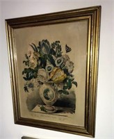 The Flower Vase-Currier & Ives