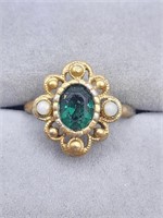 Victorian Style Costume Ring Sz 8.75 By Avon