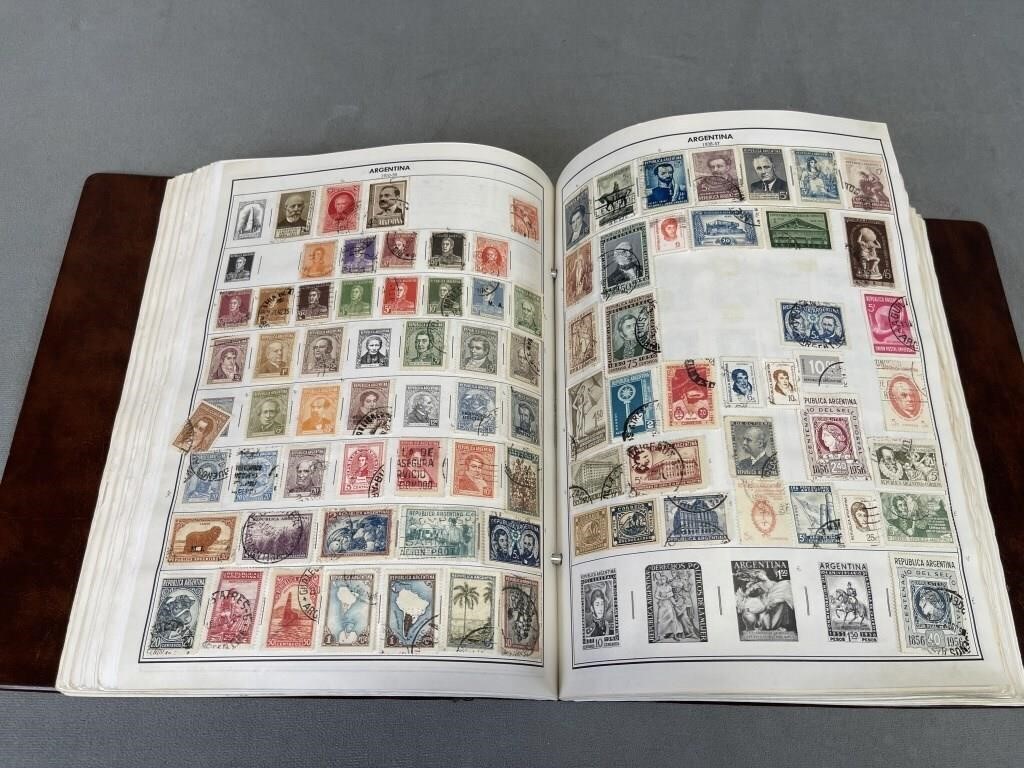 World Stamp Album with Stamps